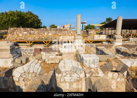 L'Agorà di Smirne a Smirne. L'Agorà di Smirne è un'antica agorà romana situata nella città di Smirne, regione dell'Anatolia in Turchia. Foto Stock