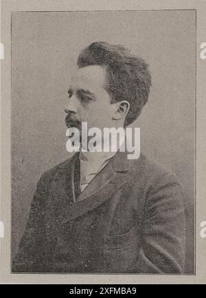 Ritratto di Ludwig von Hanstein. Ludwig Adalbert von Hanstein, pseudonimo: Ludwig Bertus (1861-1904) è stato un poeta e scrittore tedesco nonché Privatdozent presso l'Università tecnica di Hannover. È attribuito al Circolo dei Poeti di Friedrichshagen. Foto Stock