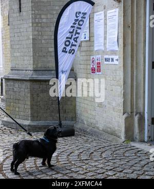 Brentwood Essex 4 luglio 2024 cani in una stazione elettorale Brentwood Essex crediti: Ian Davidson/Alamy Live News Foto Stock