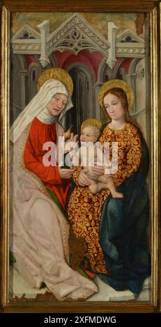 La Vergine col bambino con Sant'Anna. Museo: Museo diocesano, Torino. AUTORE: ANTOINE DE LONHY. Foto Stock