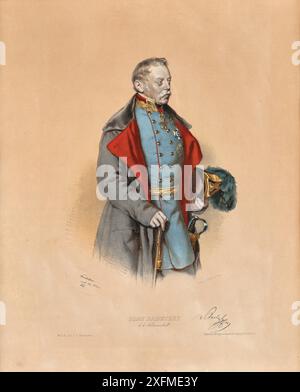 Ritratto del feldmaresciallo Josef Graf Radetzky di Radetz (1766-1858). Museo: COLLEZIONE PRIVATA. Autore: JOSEF KRIEHUBER. Foto Stock