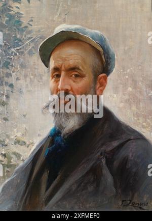 Autoritratto. Museo: COLLEZIONE PRIVATA. Autore: Fausto Zonaro. Foto Stock