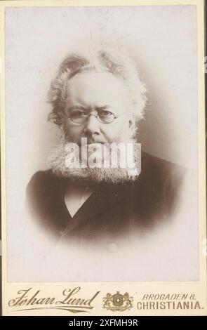 Ritratto di Henrik Ibsen (1828-1906). Museo: COLLEZIONE PRIVATA. Autore: Christiania Photo studio Johan Lund. Foto Stock