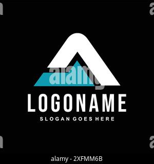 Lettera A icona logo design design vettoriale ispirazione modello Illustrazione Vettoriale