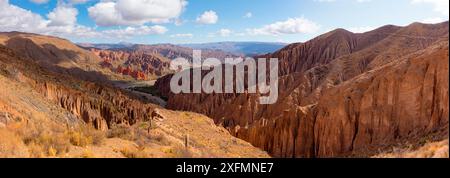 Aspro paesaggio con pinnacoli di roccia. Bolivia. Dicembre 2016. Foto Stock