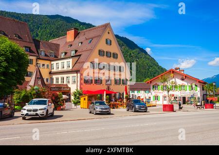 Ettal, Germania - 3 luglio 2021: Ristorante Klosterbrau nel villaggio Ettal in Baviera, Germania meridionale Foto Stock