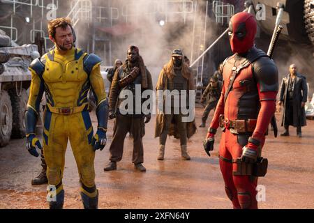 Deadpool 3 Ryan Reynolds e Hugh Jackman. Foto Stock