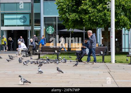 Scene di strada intorno a Newcastle upon Tyne Foto Stock