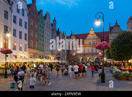 Długi Targ - Piazza del mercato lungo, Danzica, Gdańsk, Polonia Foto Stock