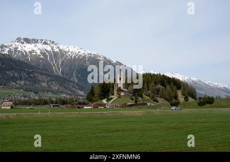 Reformierte Kirche San Gian, Svizzera, Europa Foto Stock