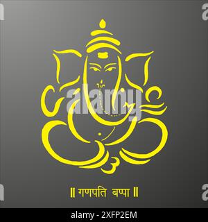 Loard Ganesha Vector Image, Shree Ganesh ji, opere d'arte di ganesha, ganesh chaturthi festival dell'India, Loard Ganesh, Abstract, isolato Illustrazione Vettoriale