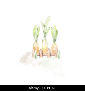 Illustrazione Pasqua acquerello. Disegnato a mano Foto Stock