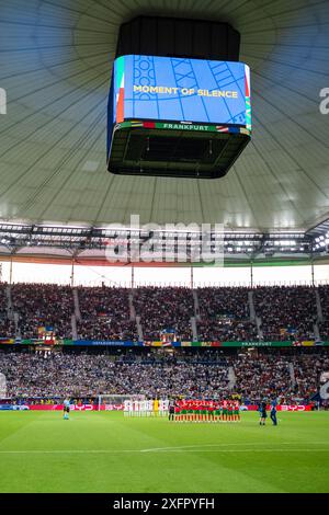 Francoforte, Germania. 1 luglio 2024. Il Deutsche Bank Park è pronto per il turno di UEFA Euro 2024 di 16 partite tra Portogallo e Slovenia a Francoforte. Foto Stock