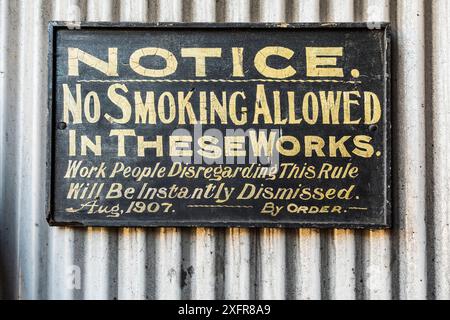 Europa, Regno Unito, Inghilterra, Contea di Durham, Stanley. Beamish. Beamish, museo panoramico all'aperto. Stazione di Rowley. Foto Stock