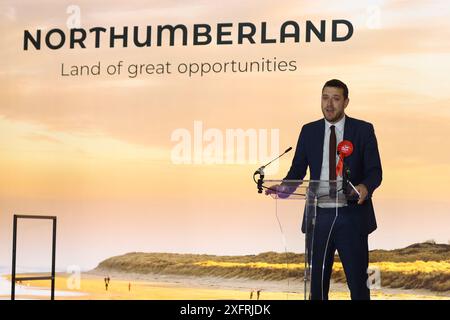 Blyth, Regno Unito - il risultato delle elezioni di Hexham dichiara Joe Morris come deputato laburista - il primo deputato laburista nel collegio elettorale per 100 anni. Credito fotografico Jill o'Donnell/Alamy Live News Credit: Jill ODonnell/Alamy Live News Foto Stock
