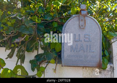 Casella postale rurale negli Stati Uniti approvata dal direttore postale generale US mail Foto Stock