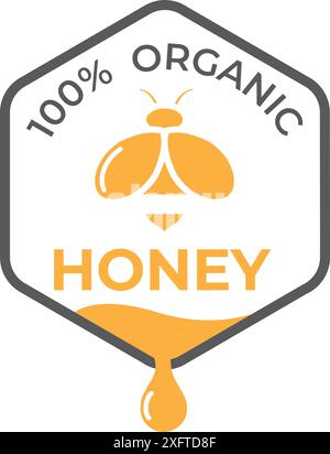 Logo creativo Honey Bee per Branding e azienda Illustrazione Vettoriale