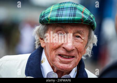 Silverstone, Regno Unito. 5 luglio 2024. Silverstone, Regno Unito. 5 luglio 2024. Silverstone, Regno Unito. 5 luglio 2024. STEWART Jackie, ex campione del mondo di F1, durante il Gran Premio britannico di Formula 1 Qatar Airways 2024, dodicesima prova del Campionato del mondo di Formula 1 2024 dal 5 al 7 luglio 2024 sul circuito di Silverstone, a Silverstone, Regno Unito Credit: Independent Photo Agency/Alamy Live News Credit: Agenzia fotografica indipendente/Alamy Live News Credit: Agenzia fotografica indipendente/Alamy Live News Foto Stock