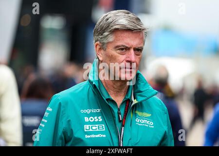 Silverstone, Regno Unito. 5 luglio 2024. Silverstone, Regno Unito. 5 luglio 2024. Silverstone, Regno Unito. 5 luglio 2024. STEVENSON Andy, direttore sportivo del team Aston Martin F1, ritratto durante il Gran Premio di Gran Bretagna di Formula 1 Qatar Airways 2024, dodicesima prova del Campionato del mondo di Formula 1 2024 dal 5 al 7 luglio 2024 sul circuito di Silverstone, a Silverstone, Regno Unito crediti: Independent Photo Agency/Alamy Live News Credit: Agenzia fotografica indipendente/Alamy Live News Credit: Agenzia fotografica indipendente/Alamy Live News Foto Stock