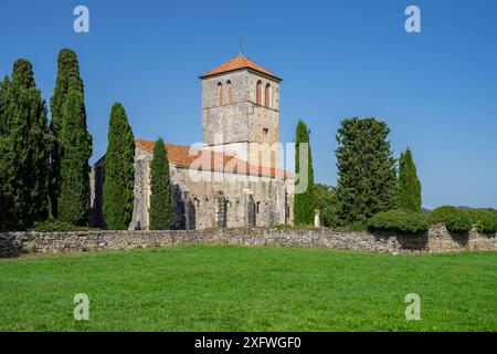 basilica Saint-Just de Valcabrère, XII secolo, Comminges, Repubblica francese, Europa. Foto Stock