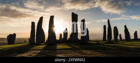 Callanish Standing Stones, isola di Lewis, Ebridi Esterne, Scotland, Regno Unito. Marzo 2015. Foto Stock