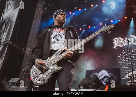 La band Rap Metal Body Count si è esibita al Danisch Copenhell Festival 2024. Credito: Andrea Pinna Foto Stock