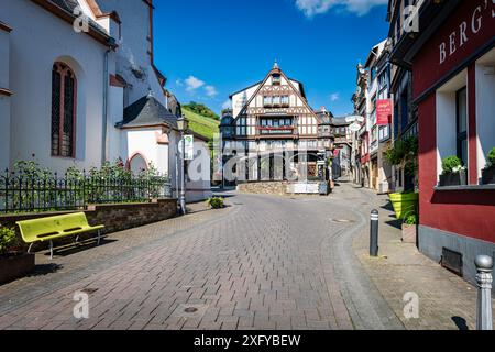 Vecchia taverna di Assmannshausen, Assia, Germania, Foto Stock