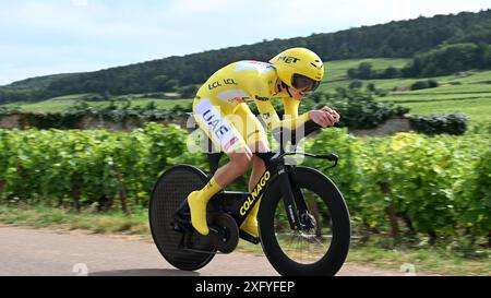 Tadej Pogacar Slovenia Emirati Arabi Uniti Tour de France, vincitore del TME Trial Foto Stock