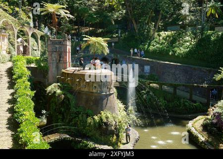 Palazzo Monte, Giardino tropicale, quartiere Monte, Funchal, Isola di Madeira, Ilha de Madeira, Oceano Atlantico, Portogallo Foto Stock