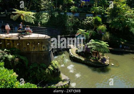 Palazzo Monte, Giardino tropicale, quartiere Monte, Funchal, Isola di Madeira, Ilha de Madeira, Oceano Atlantico, Portogallo Foto Stock