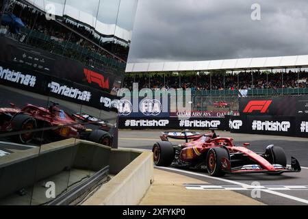 Silverstone, Regno Unito. 5 luglio 2024. Charles Leclerc della Scuderia Ferrari F1 Team durante le FP1. AHMAD ALSHEHAB/Alamy Live News. Foto Stock