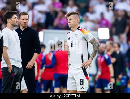 Stoccarda, Germania. 5 luglio 2024. Toni Kroos della germania deluso durante la partita dei quarti di finale Spagna contro Germania al Campionato europeo UEFA 2024. Credito: Mika Volkmann/Alamy Live News Foto Stock