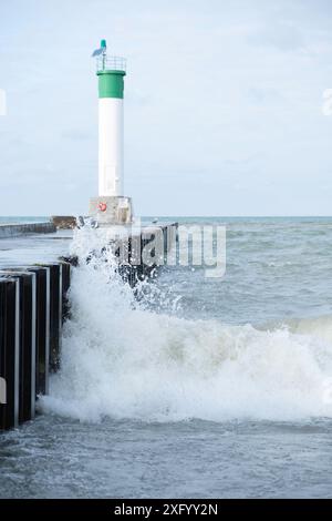 Faro di navigazione sul molo di Grand Bend Foto Stock