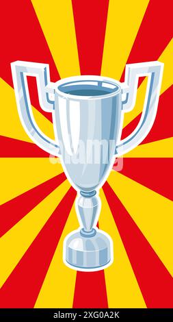 Campionato europeo di calcio 2024. Striscione per la coppa di calcio. Illustrazione Vettoriale