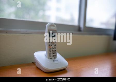 telefono di casa wireless in ufficio . Foto Stock