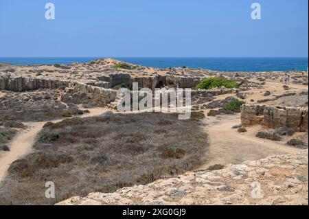 Tombe dei Re sito archeologico nella città di Kato Paphos, isola di Cipro. 2 Foto Stock