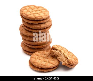 Biscotti dolci al burro di arachidi e biscotti al biscotto Foto Stock