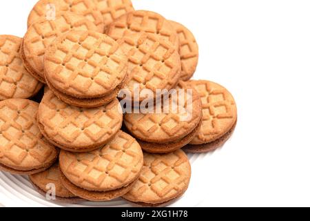 Biscotti dolci al burro di arachidi e biscotti al biscotto Foto Stock