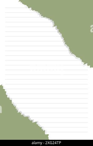 Carta strappata con spazio per il proprio testo. Illustrazione vettoriale. Illustrazione Vettoriale