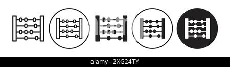 Raccolta di set di icone vettoriali Abacus per la raccolta di set di vettori Web per l'interfaccia utente dell'app Illustrazione Vettoriale