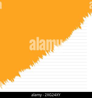 Carta strappata con spazio per il proprio testo. Illustrazione vettoriale. Illustrazione Vettoriale