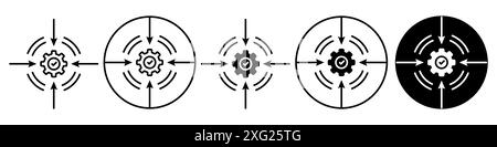 Impact icon Vector Set Collection for web Vector Set Collection for app ui Illustrazione Vettoriale