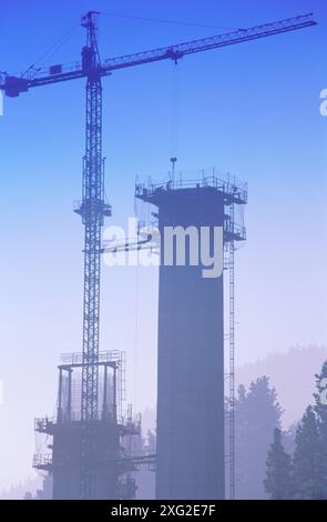 Il cavalcavia di costruzione. Euskadi. Spagna Foto Stock