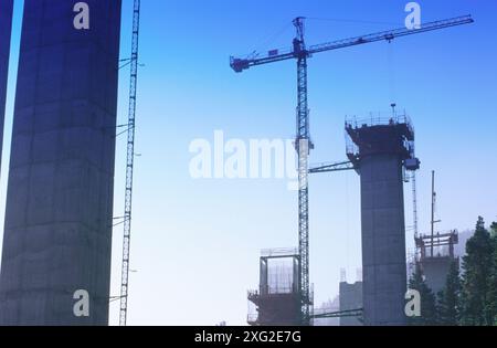 Il cavalcavia di costruzione. Euskadi. Spagna Foto Stock