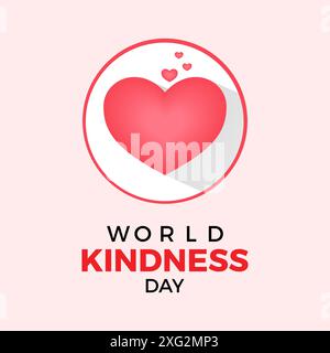 Giornata mondiale della bontà. Biglietto d'auguri, poster, barra multifunzione, banner, modello vettore. Illustrazione Vettoriale
