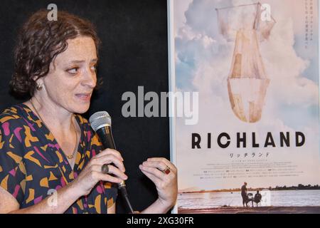 Tokyo, Giappone. 6 luglio 2024. Il regista Irene Lusztig partecipa al saluto per il film "Richland" a Tokyo, Giappone, sabato 6 luglio 2024. Foto di Keizo Mori/UPI credito: UPI/Alamy Live News Foto Stock