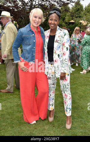 Luglio 2024. East Molesey, Surrey, Regno Unito. Nicki Chapman e Angellica Bell al 2024 RHS Hampton Court Palace Garden Festival. Sue Andrews/Alamy. Foto Stock