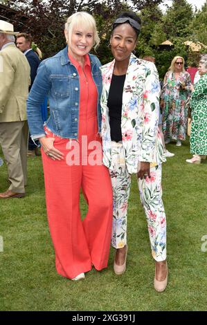 Luglio 2024. East Molesey, Surrey, Regno Unito. Nicki Chapman e Angellica Bell al 2024 RHS Hampton Court Palace Garden Festival. Sue Andrews/Alamy. Foto Stock