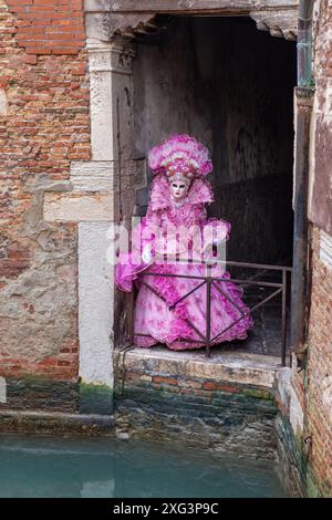 Maschera Carnevale di Venezia, Venezia, Italia, Europa Foto Stock