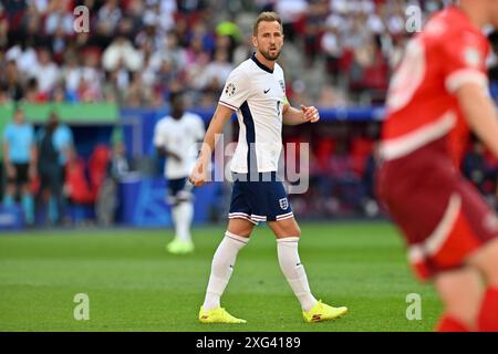 Dusseldorf, Germania. 6 luglio 2024. Harry Kane (9) dell'Inghilterra, nella foto di una partita di calcio tra le squadre nazionali di Inghilterra e Svizzera in una partita a eliminazione diretta ai quarti di finale del torneo UEFA Euro 2024, sabato 6 luglio 2024 a Dusseldorf, Germania . Crediti: Sportpix/Alamy Live News Foto Stock